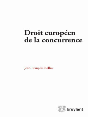 cover image of Droit européen de la concurrence